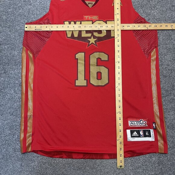 Adidas NBA All-Star 2011 The West Red Jersey XL Pau Gasol Los Angeles Lakers - Picture 9 of 9